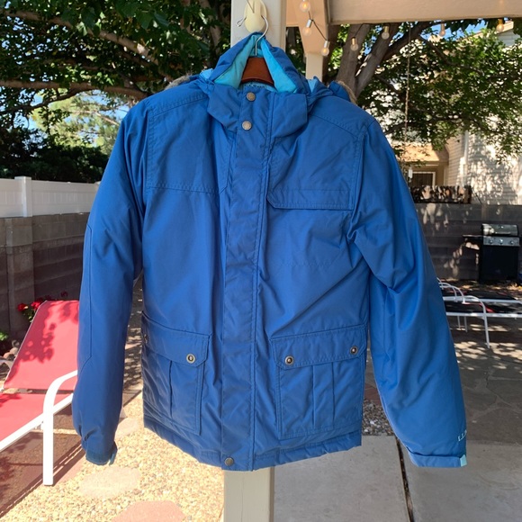 L.L. Bean blue jacket kids M 10-12 - Picture 1 of 16